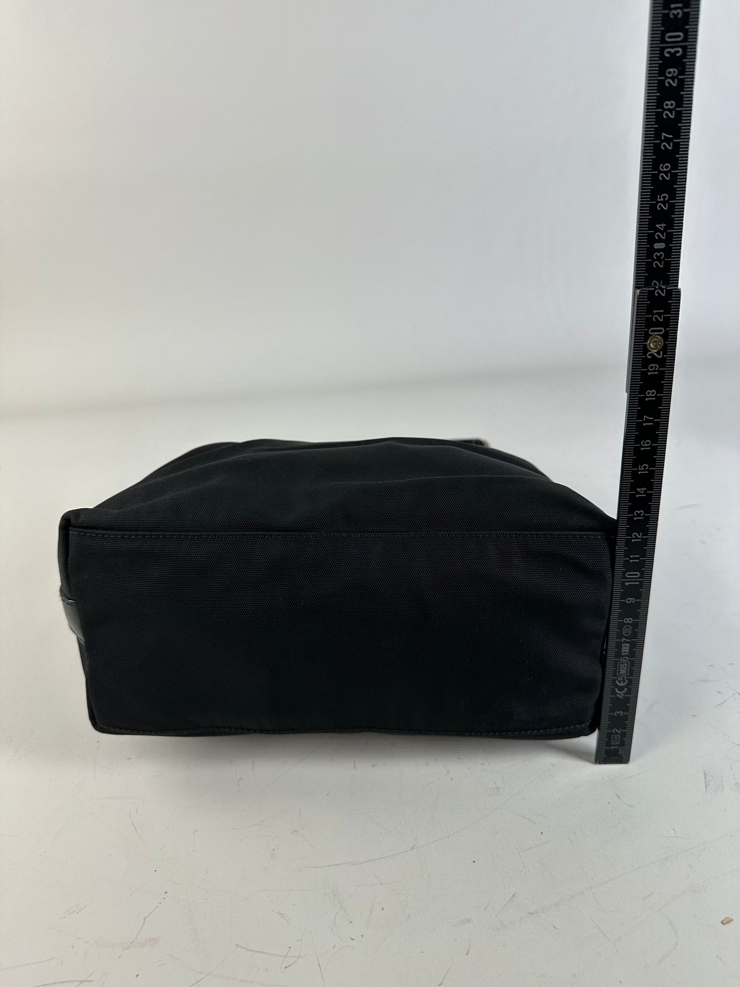 Vintage Gucci Nylon Shoulder Bag Black Silver