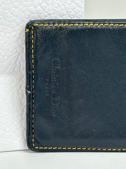 Vintage Dior Oblique Canvas Card Holder Late 1990s Black Beige