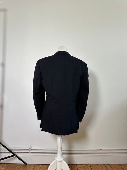 Vintage Dior Men's Cotton Blazer Navy Gold M