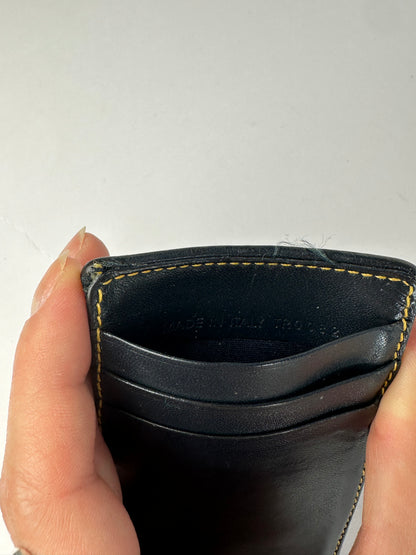 Vintage Dior Oblique Canvas Card Holder Late 1990s Black Beige