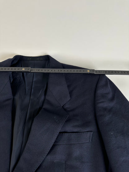 Vintage Dior Men's Cotton Blazer Navy Gold M