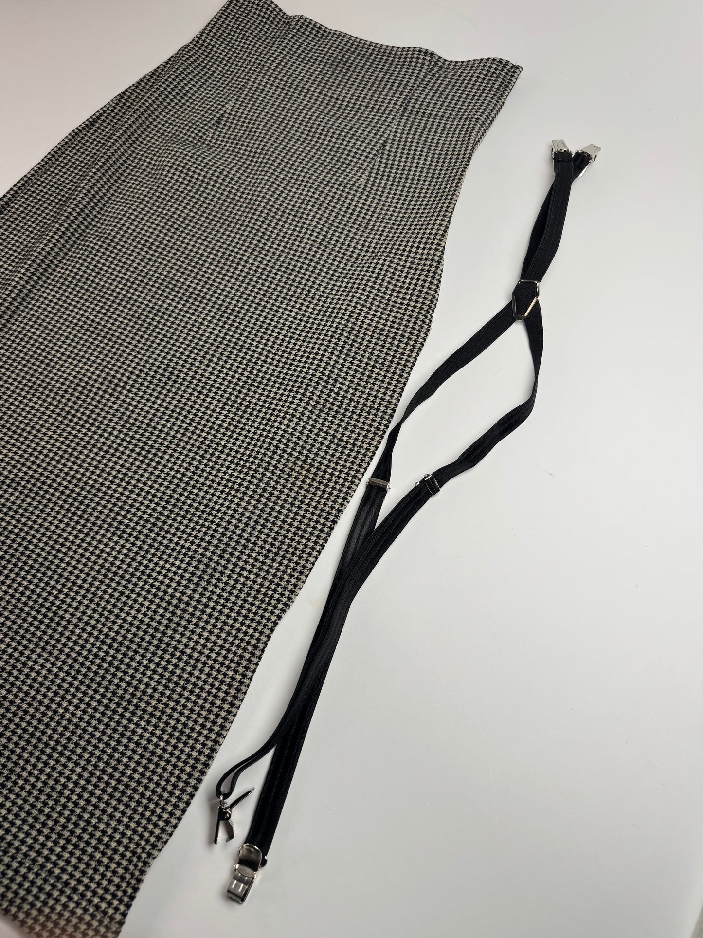 Vintage Comme Des Garçons Wool Skirt Black White