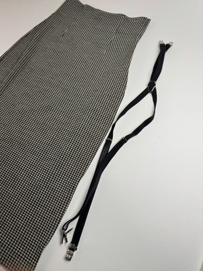 Vintage Comme Des Garçons Wool Skirt Black White