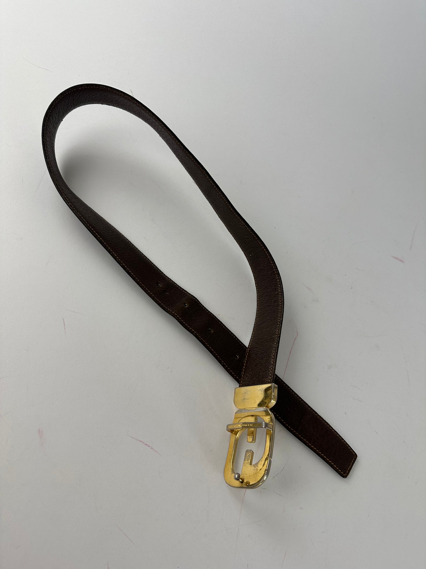 Vintage Gucci GG Reversible Leather Belt Black Brown