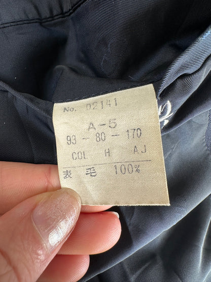 Vintage Dior Men's Cotton Blazer Navy Gold M