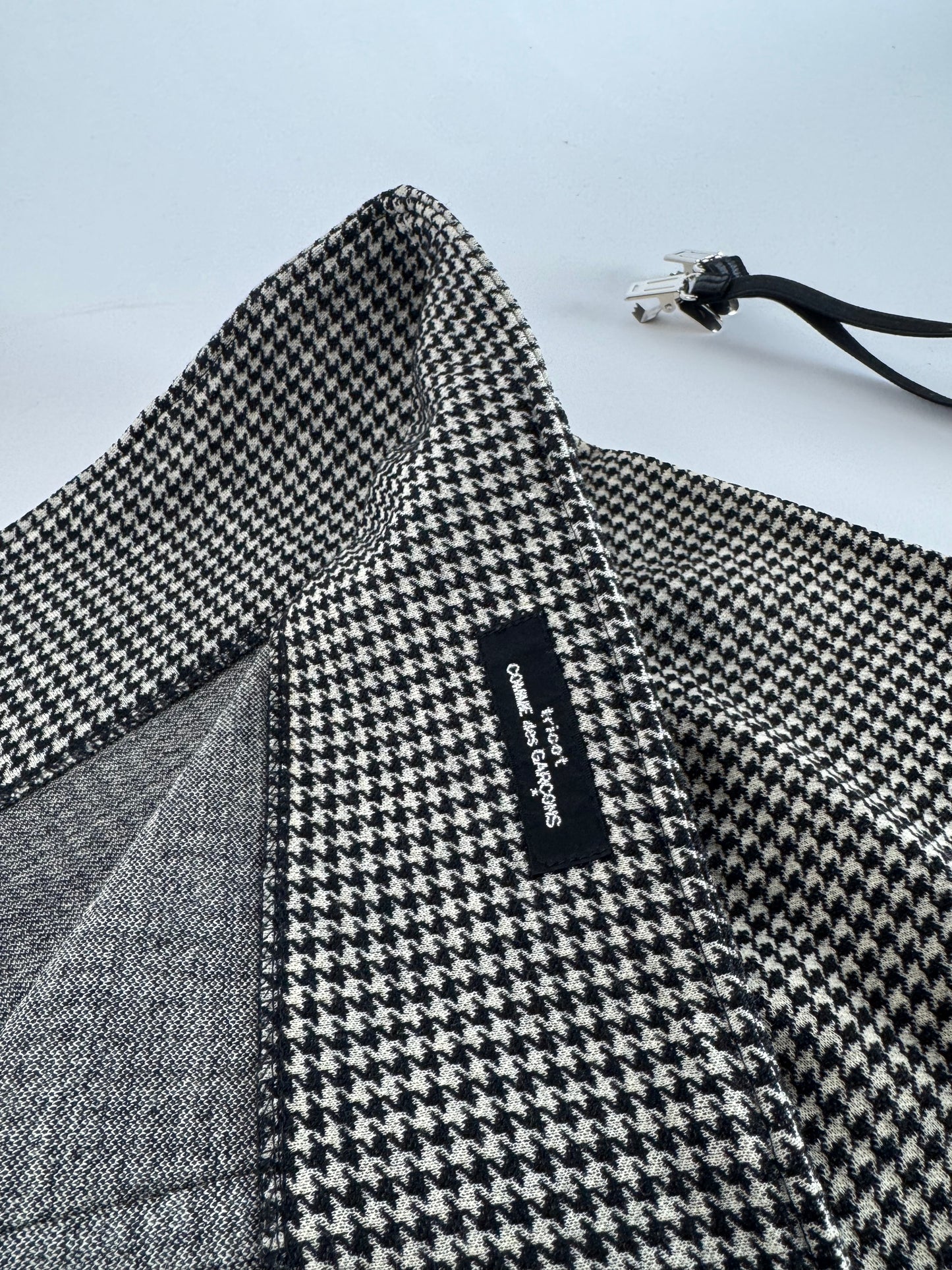 Vintage Comme Des Garçons Wool Skirt Black White