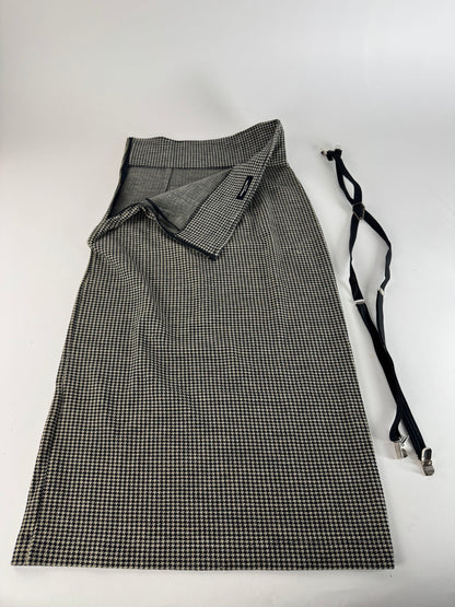 Vintage Comme Des Garçons Wool Skirt Black White