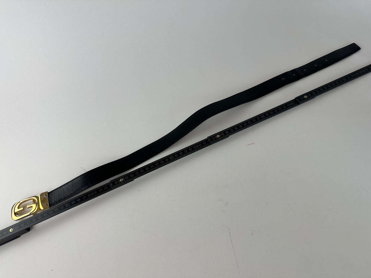 Vintage Gucci GG Reversible Leather Belt Black Brown