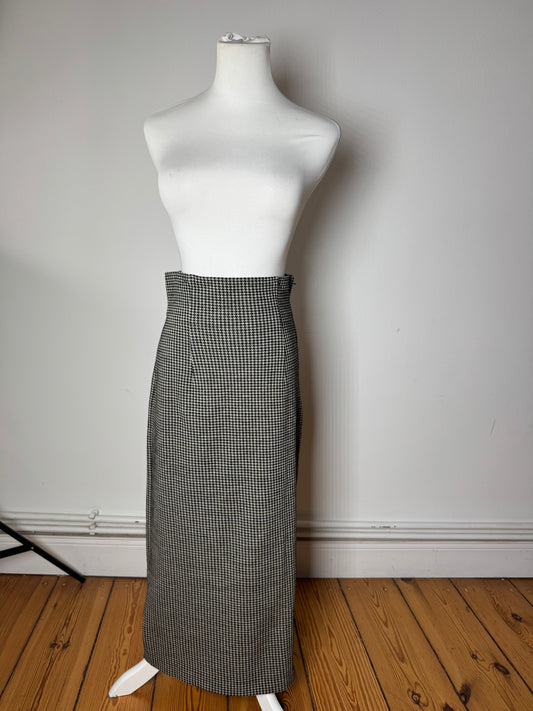 Vintage Comme Des Garçons Wool Skirt Black White