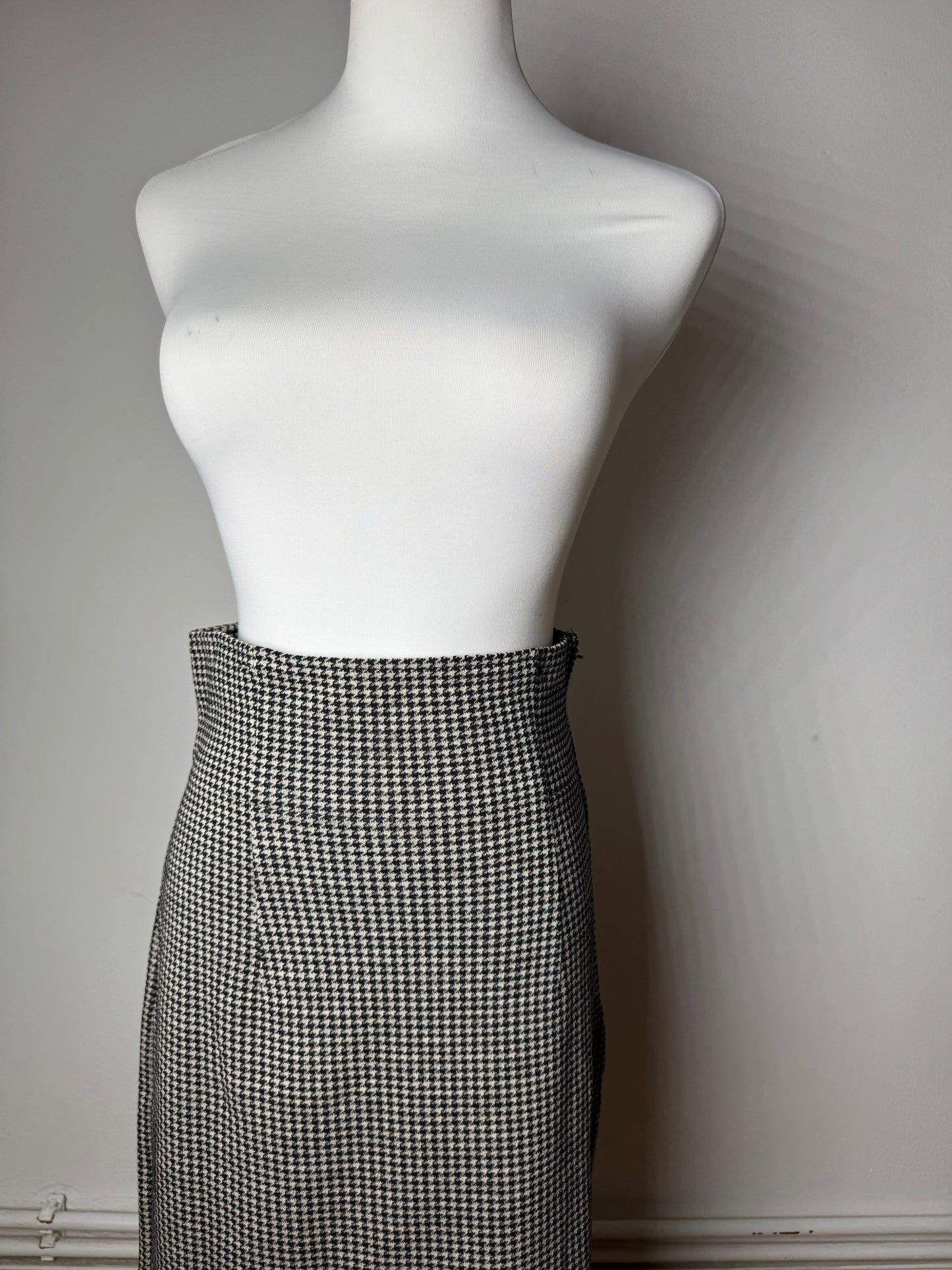 Vintage Comme Des Garçons Wool Skirt Black White