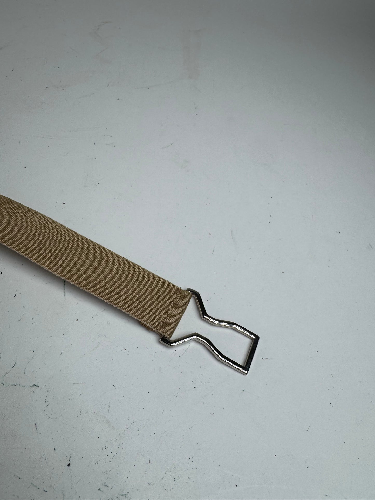 Vintage Gucci Canvas Belt beige Silver