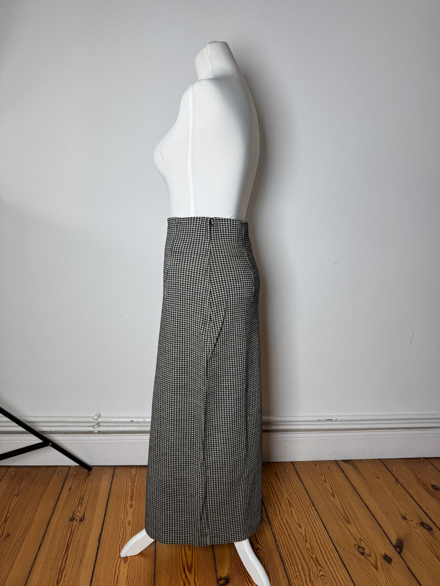 Vintage Comme Des Garçons Wool Skirt Black White