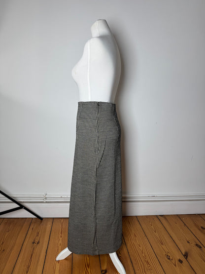 Vintage Comme Des Garçons Wool Skirt Black White