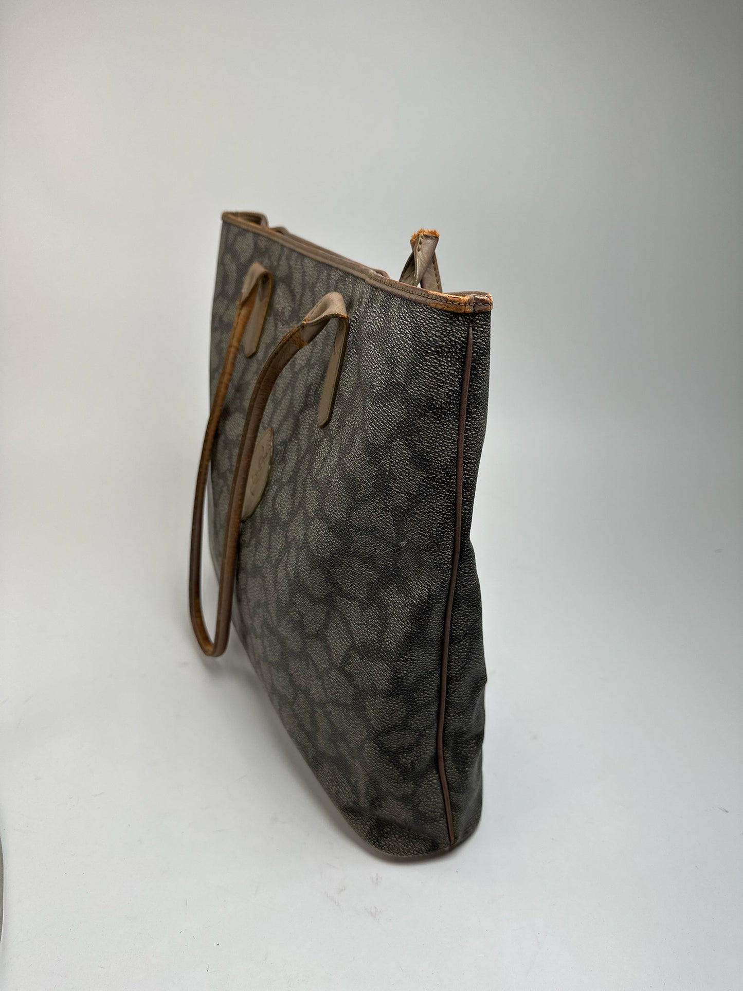 Sac vintage en cuir Yves Saint Laurent marron gris marron
