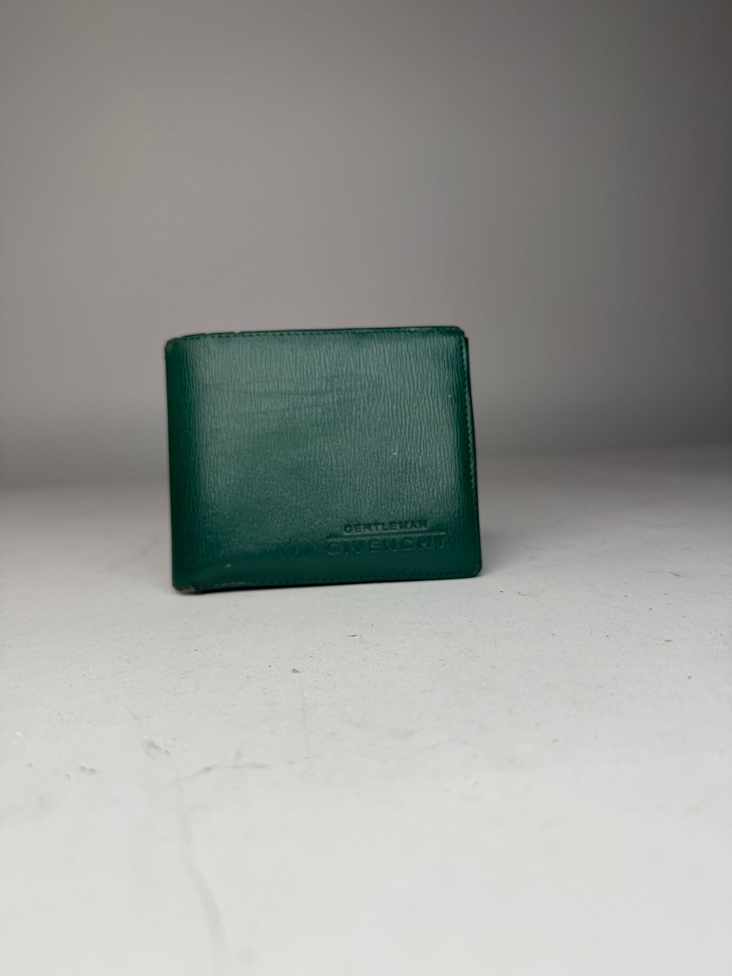 Vintage Givenchy Flapable Leather Wallet Green