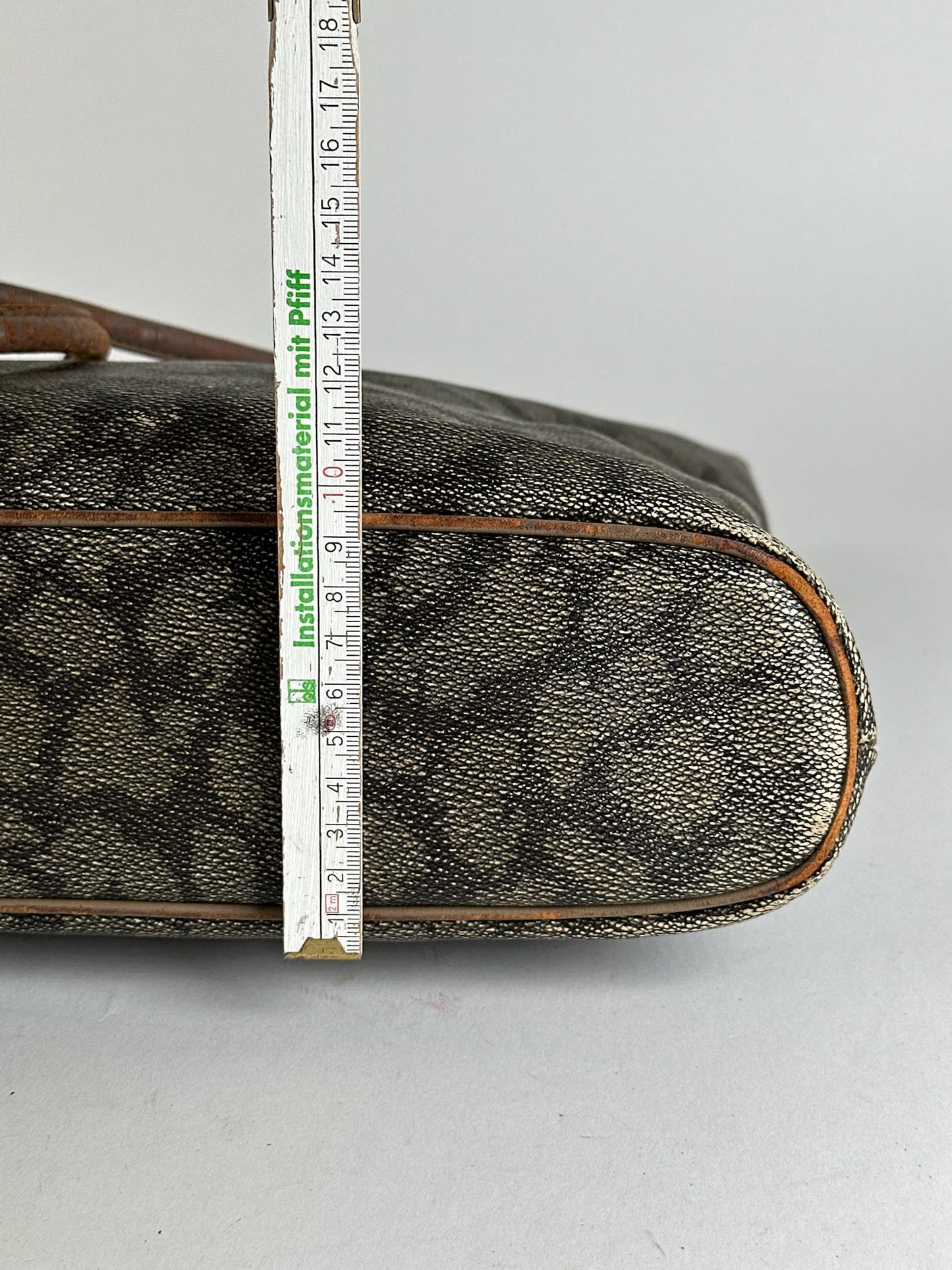 Sac vintage en cuir Yves Saint Laurent marron gris marron