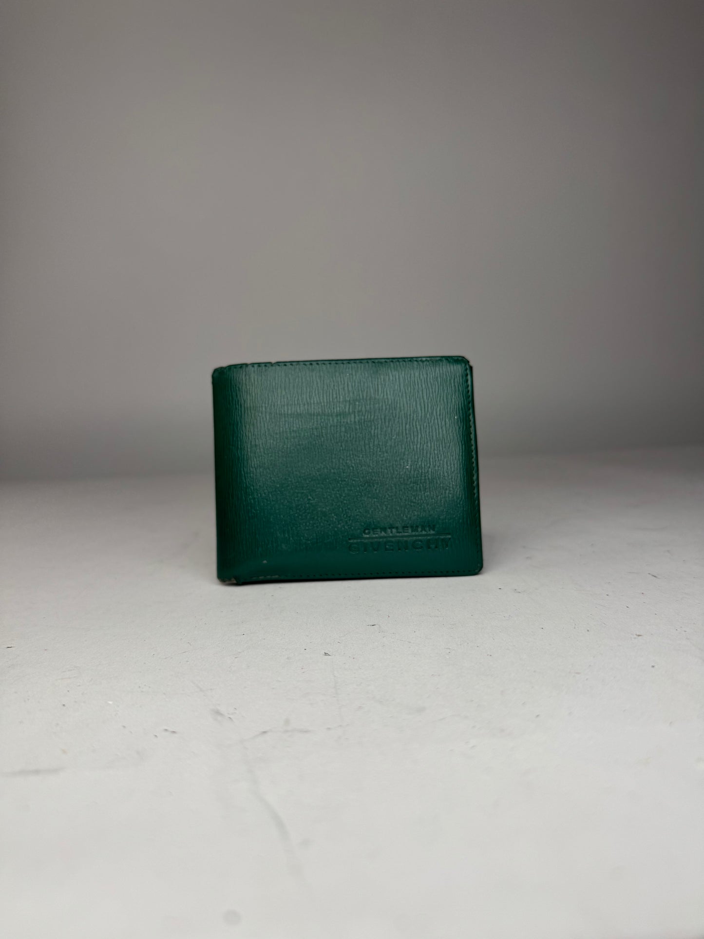 Vintage Givenchy Flapable Leather Wallet Green