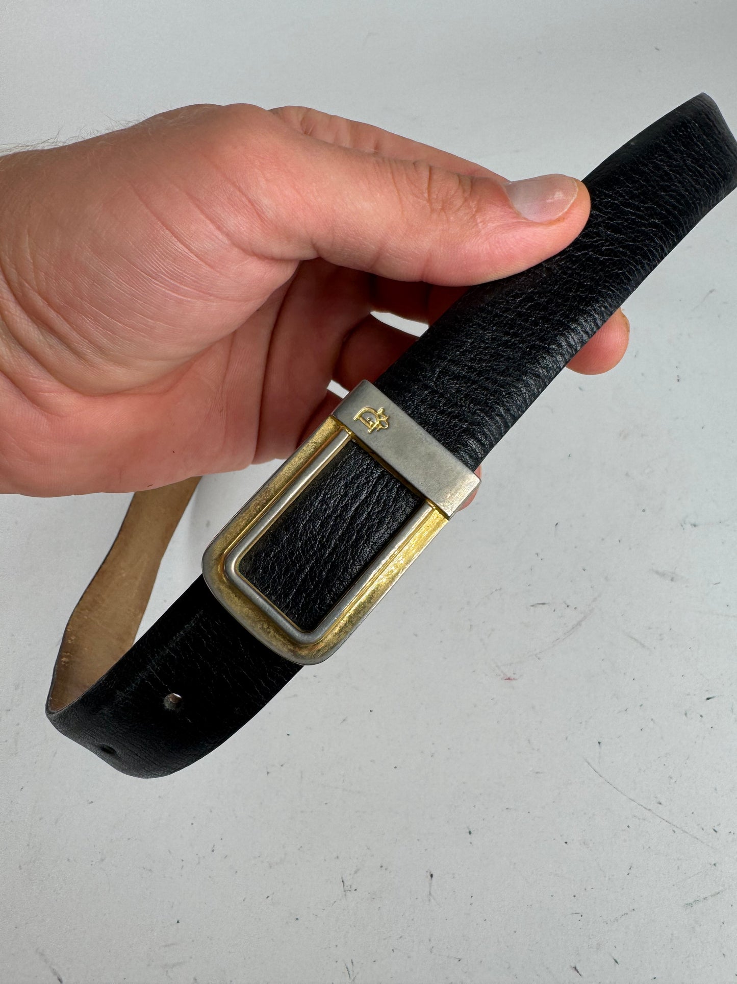 Vintage Dior Leather belt black