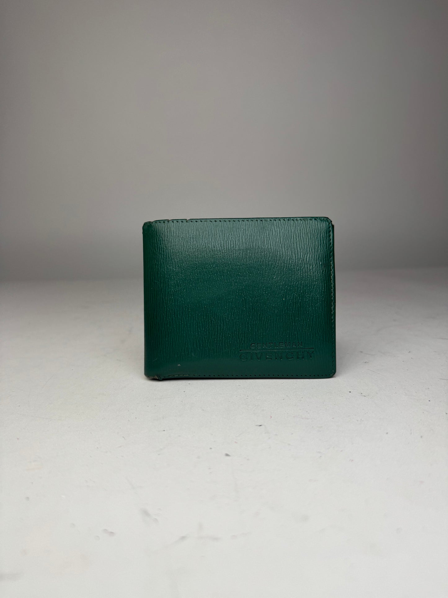 Vintage Givenchy Flapable Leather Wallet Green