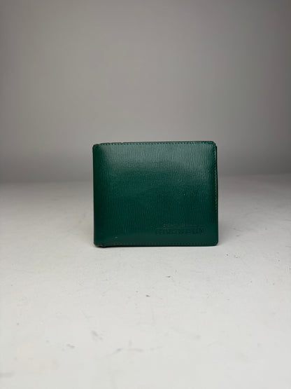 Vintage Givenchy Flapable Leather Wallet Green