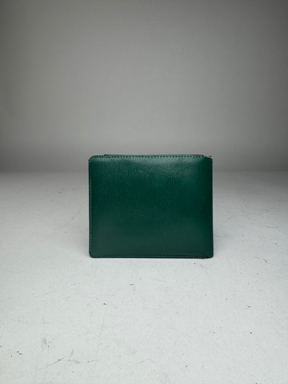 Vintage Givenchy Flapable Leather Wallet Green