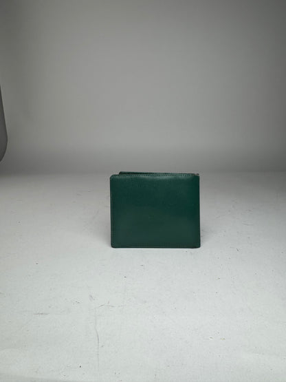 Vintage Givenchy Flapable Leather Wallet Green