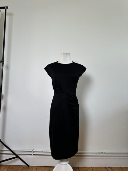 Vintage Ferragamo Viscose Blend Dress Black L