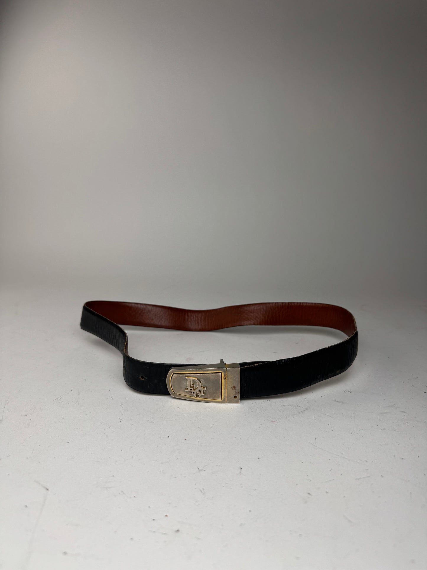 Vintage Dior Leather belt black