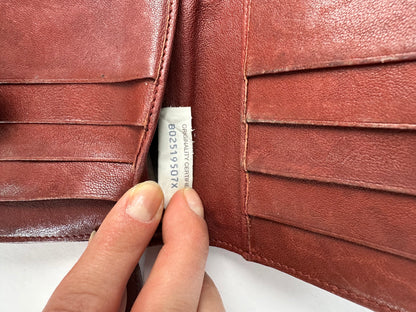 Vintage Bottega Veneta Intrecciato Woven Bifold Wallet Late 1990s Burgundy