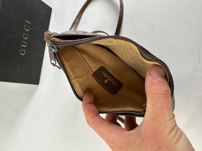 Vintage Gucci GG Supreme Shoulder Bag Late 1990s Beige Brown
