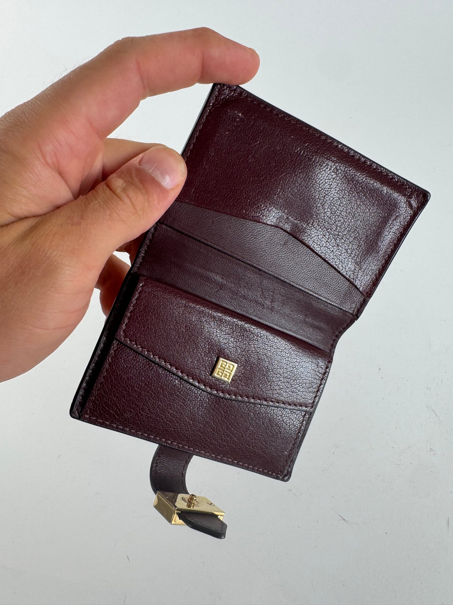 Vintage Givenchy Leather Card holder purple