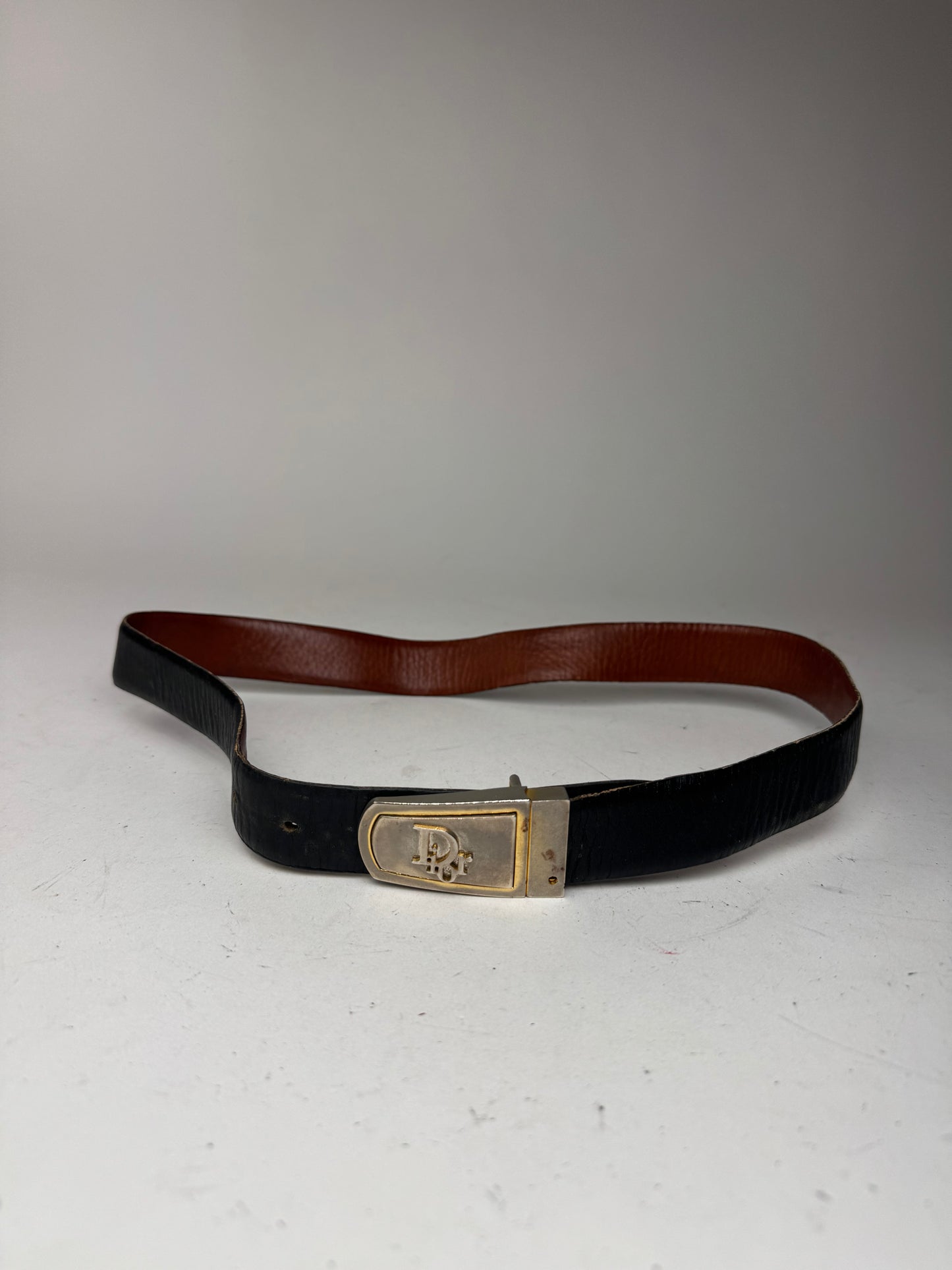 Vintage Dior Leather belt black