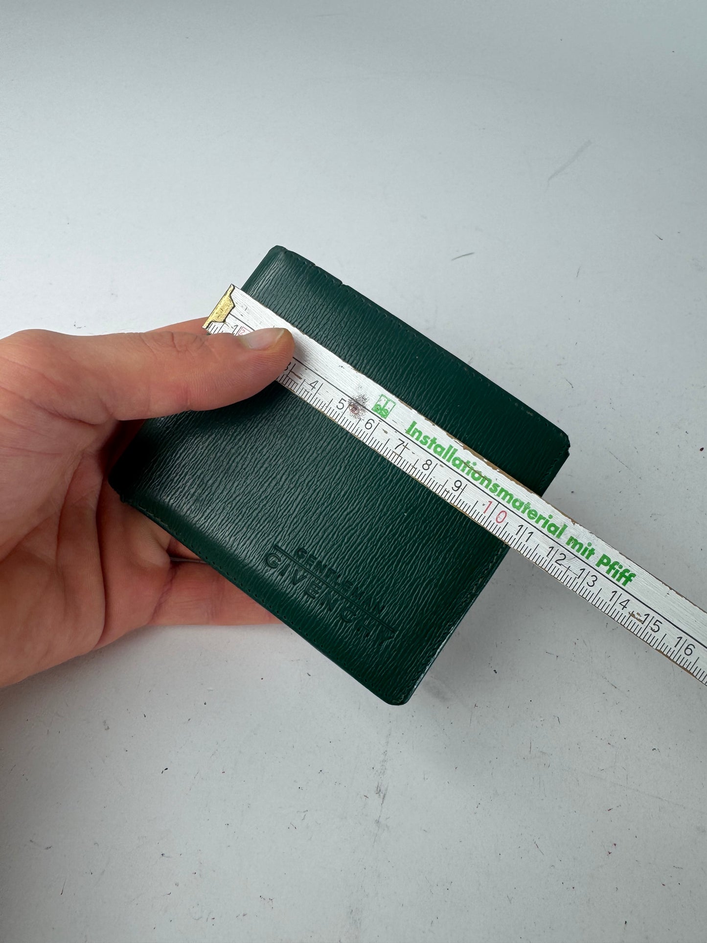 Vintage Givenchy Flapable Leather Wallet Green