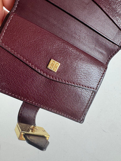 Vintage Givenchy Leather Card holder purple