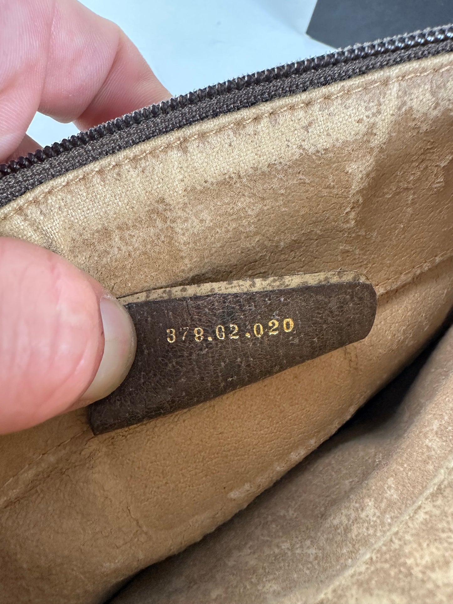 Vintage Gucci GG Supreme Shoulder Bag Late 1990s Beige Brown