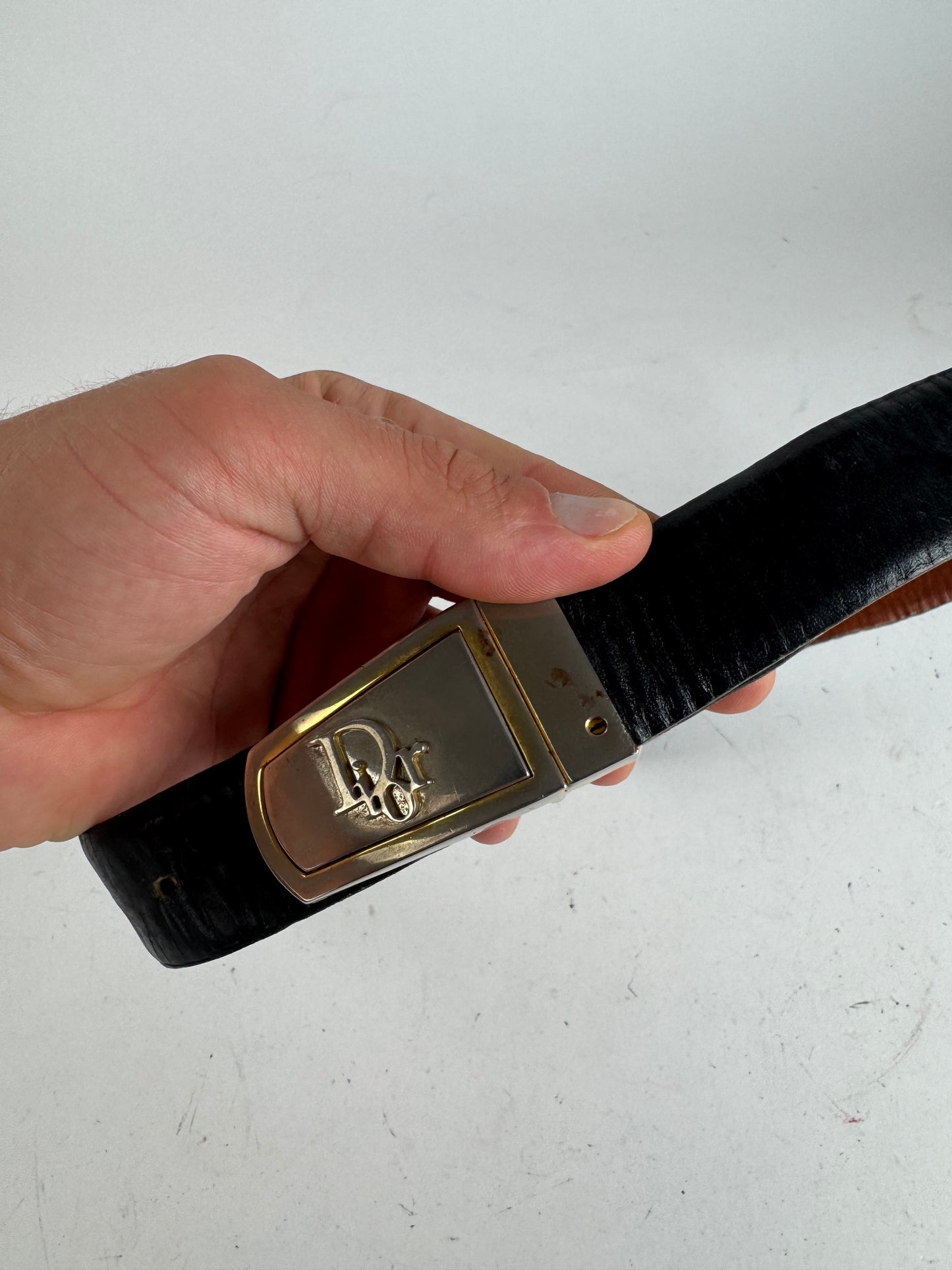 Vintage Dior Leather belt black