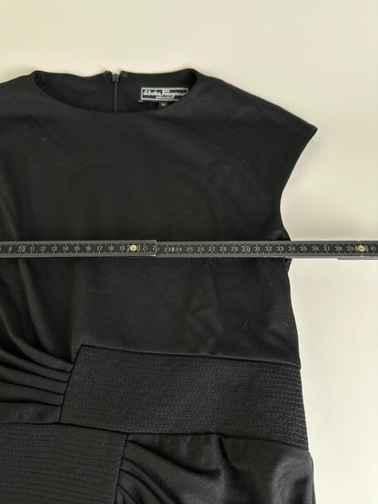 Vintage Ferragamo Viscose Blend Dress Black L
