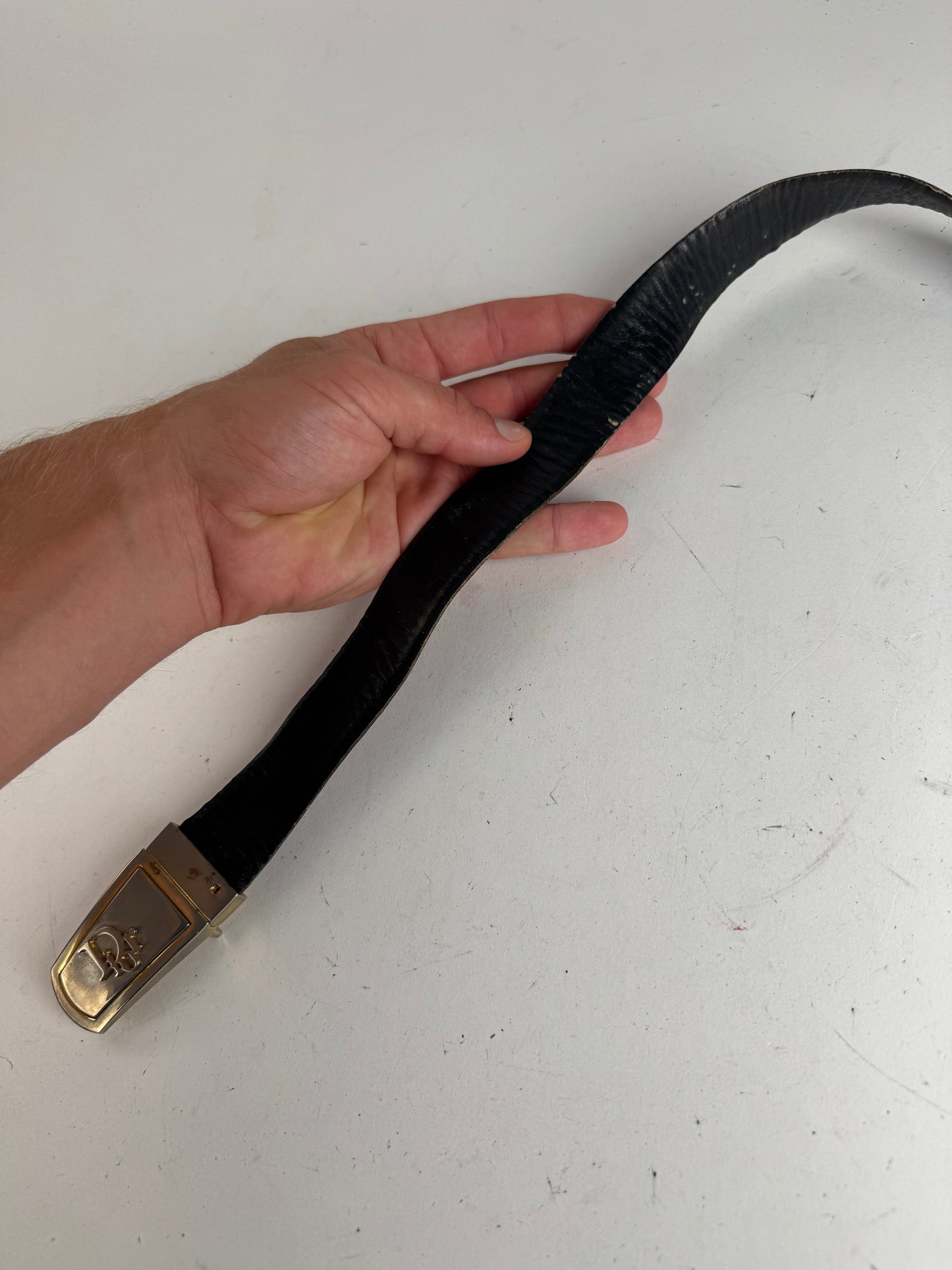 Vintage Dior Leather belt black