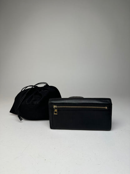 Vintage Loewe Madrid Leather Wallet Black