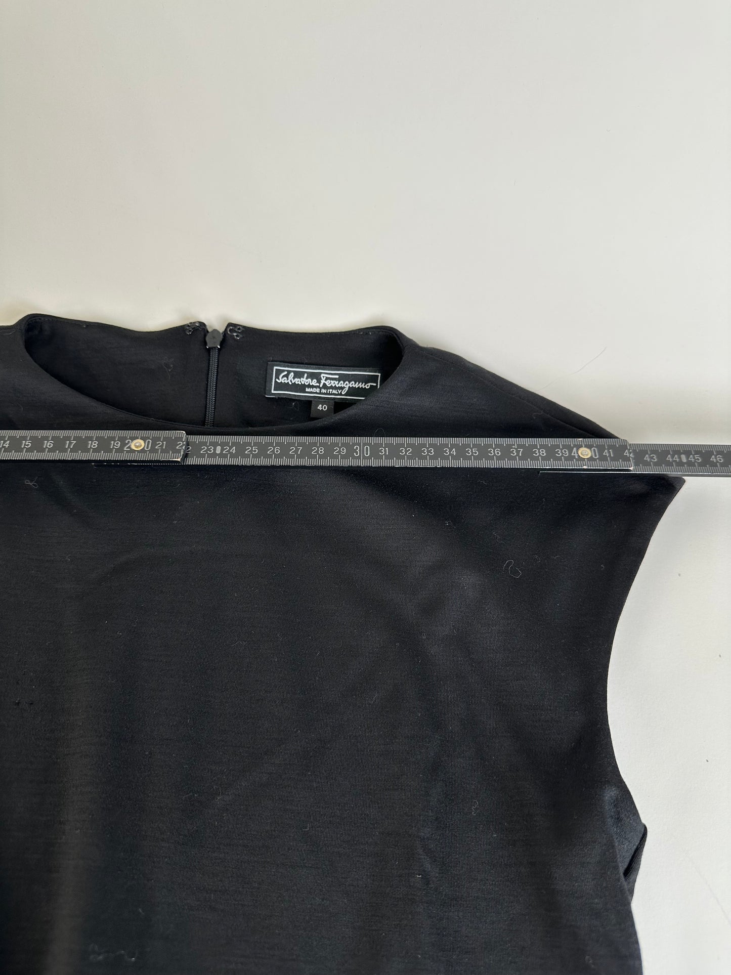 Vintage Ferragamo Viscose Blend Dress Black L