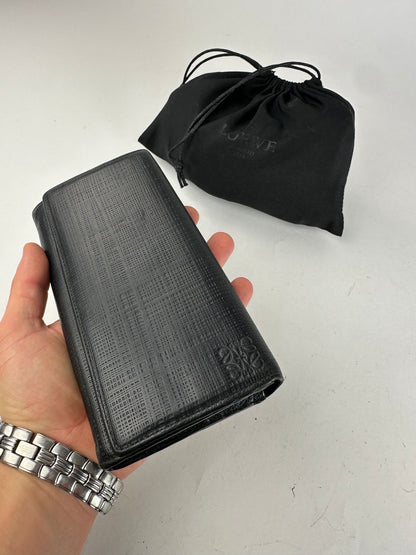 Vintage Loewe Madrid Leather Wallet Black