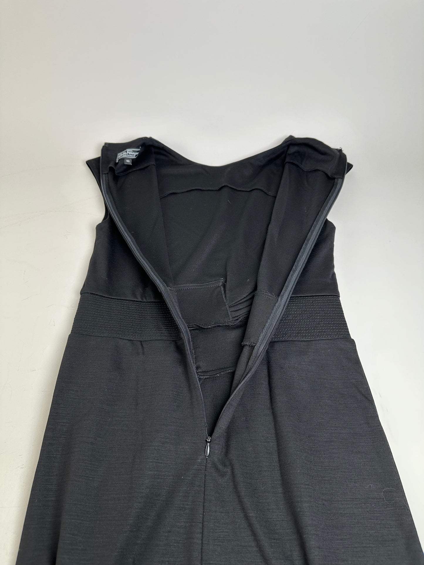 Vintage Ferragamo Viscose Blend Dress Black L