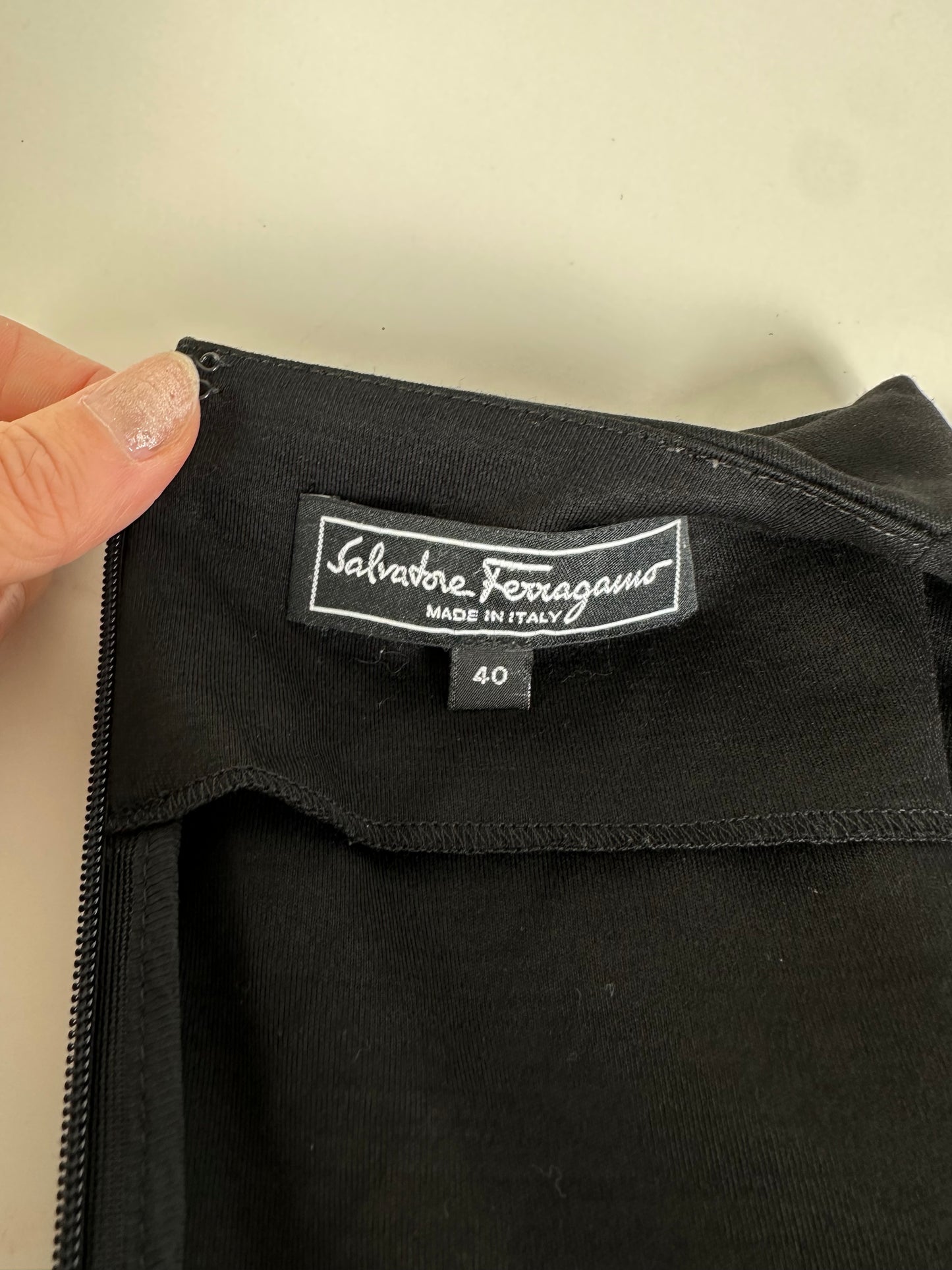 Vintage Ferragamo Viscose Blend Dress Black L