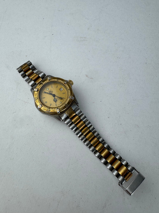 Vintage Tag Heuer Bicolor Watch Silver Gold