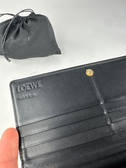 Vintage Loewe Madrid Leather Wallet Black