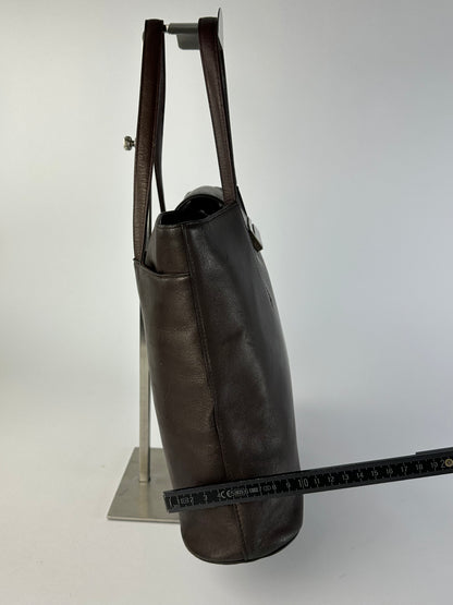 Vintage Givenchy Leather Tote Late 1990s Dark Brown