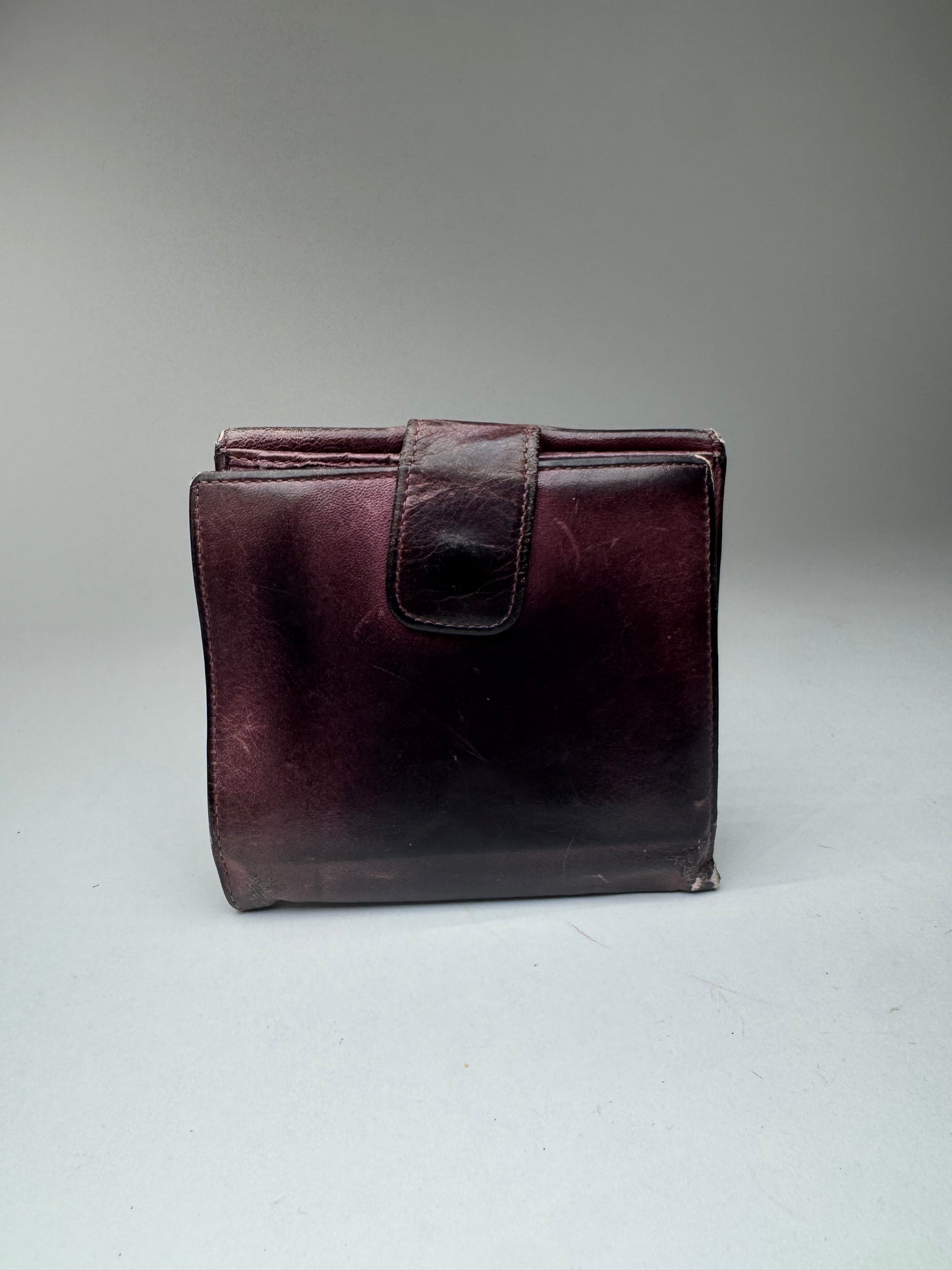 Vintage Balenciaga city leather wallet purple