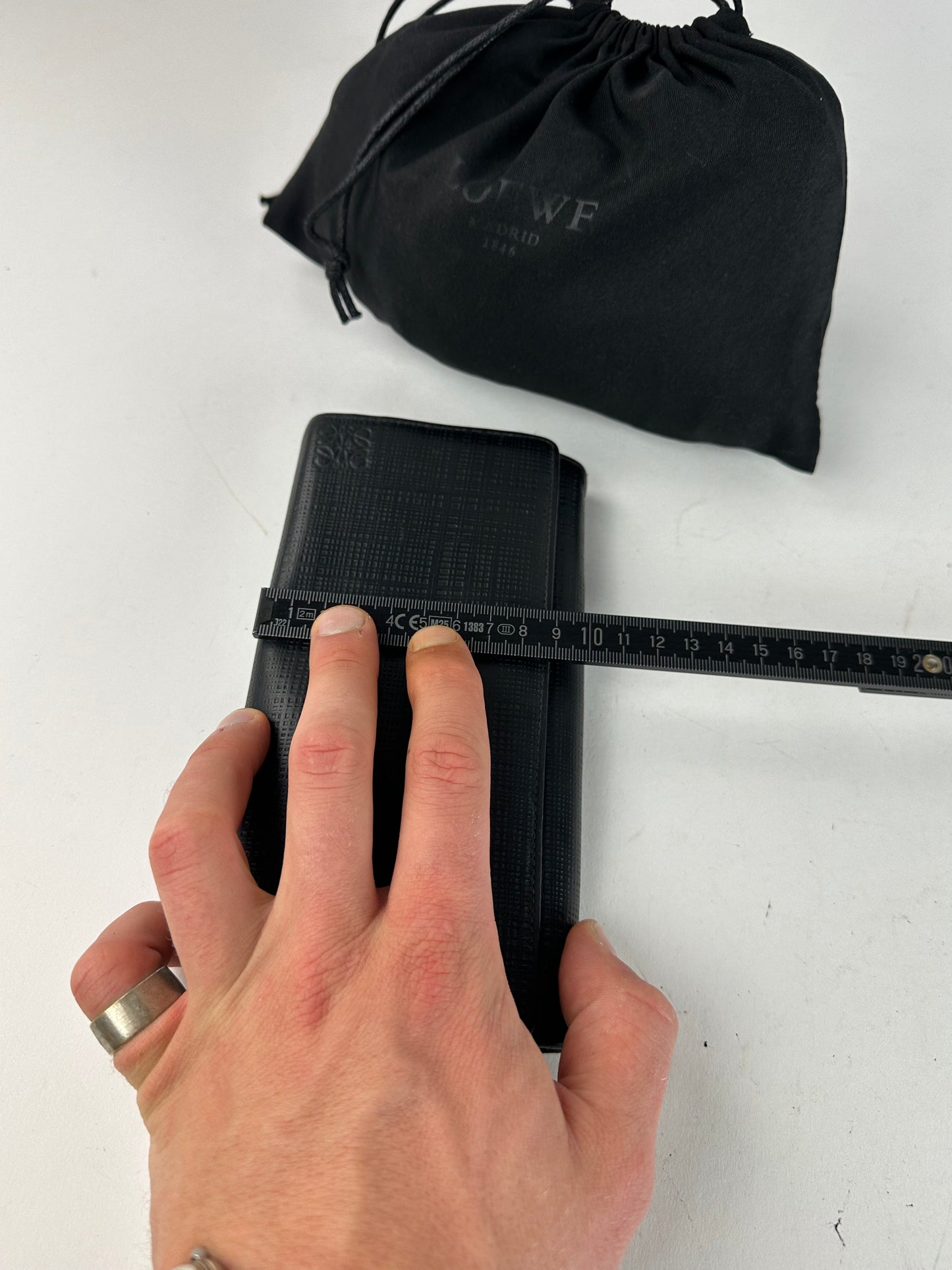 Vintage Loewe Madrid Leather Wallet Black