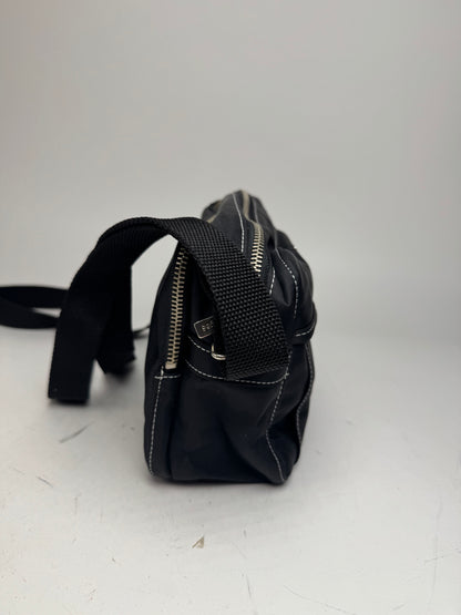 Vintage Courreges Polyester crossbody Bag black