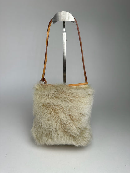 Vintage Courreges Fur Bag White